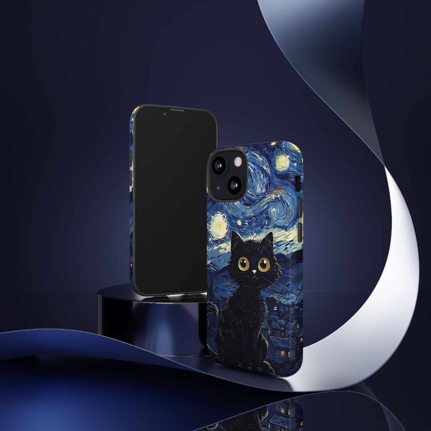 Cat under the stars, cute phone cases, Extra durable, Tough Cases, Pick your size