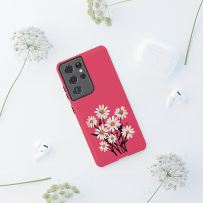 Daisy Flower Phone Case - Vibrant Pink Daisy Design