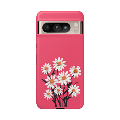 Daisy Flower Phone Case - Vibrant Pink Daisy Design