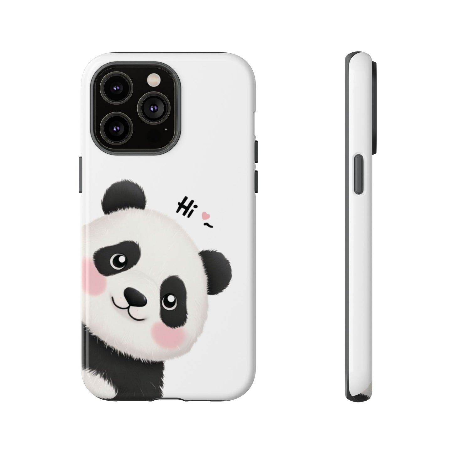 "Hi Cute Panda" Phone Case for iPhone, Samsung Galaxy, and Google Pixel devices