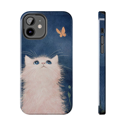 Cute Cat & Butterfly iPhone Case