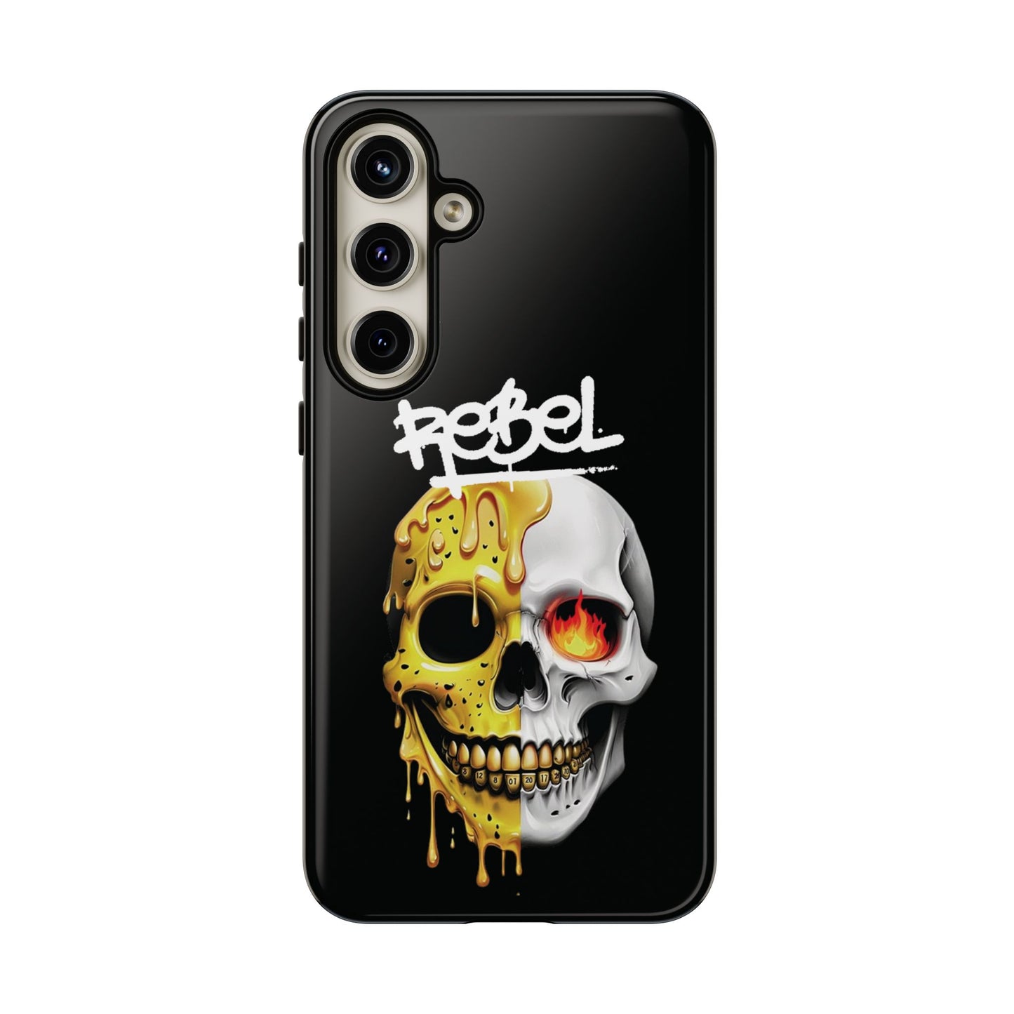 Rebel Skull Phone Case - Black