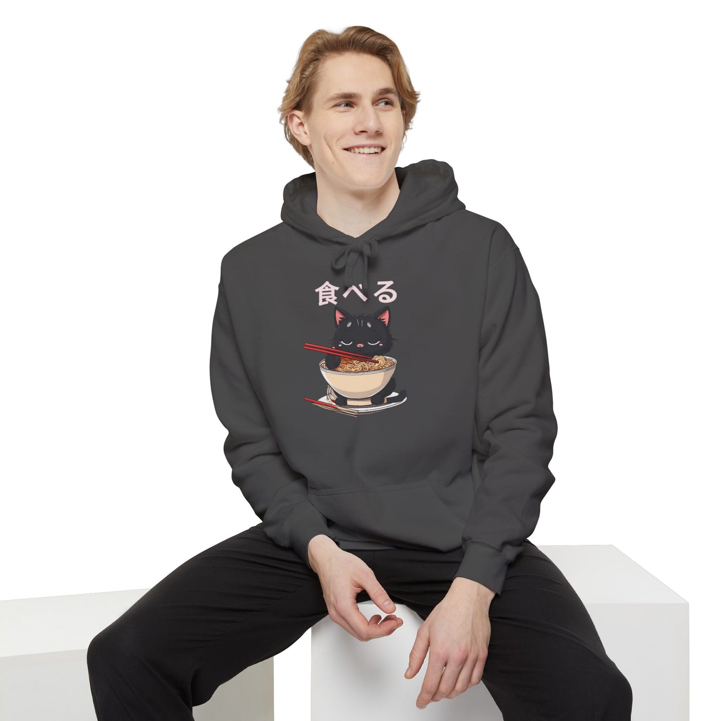 Cute Cat Eating Ramen Hoodie - Very Comfortable and Stylish Hoodie For Men and Women