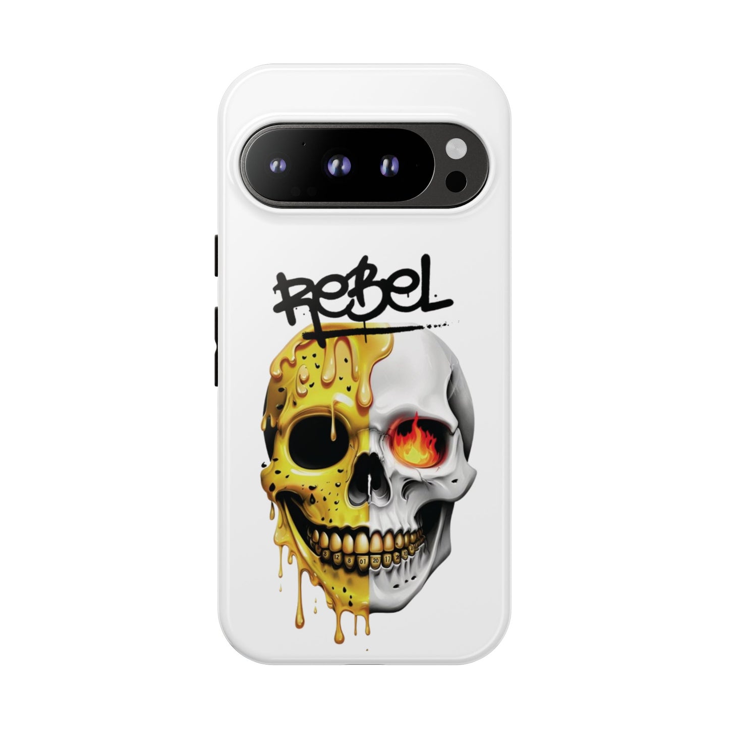 Rebel Skull Phone Case - White