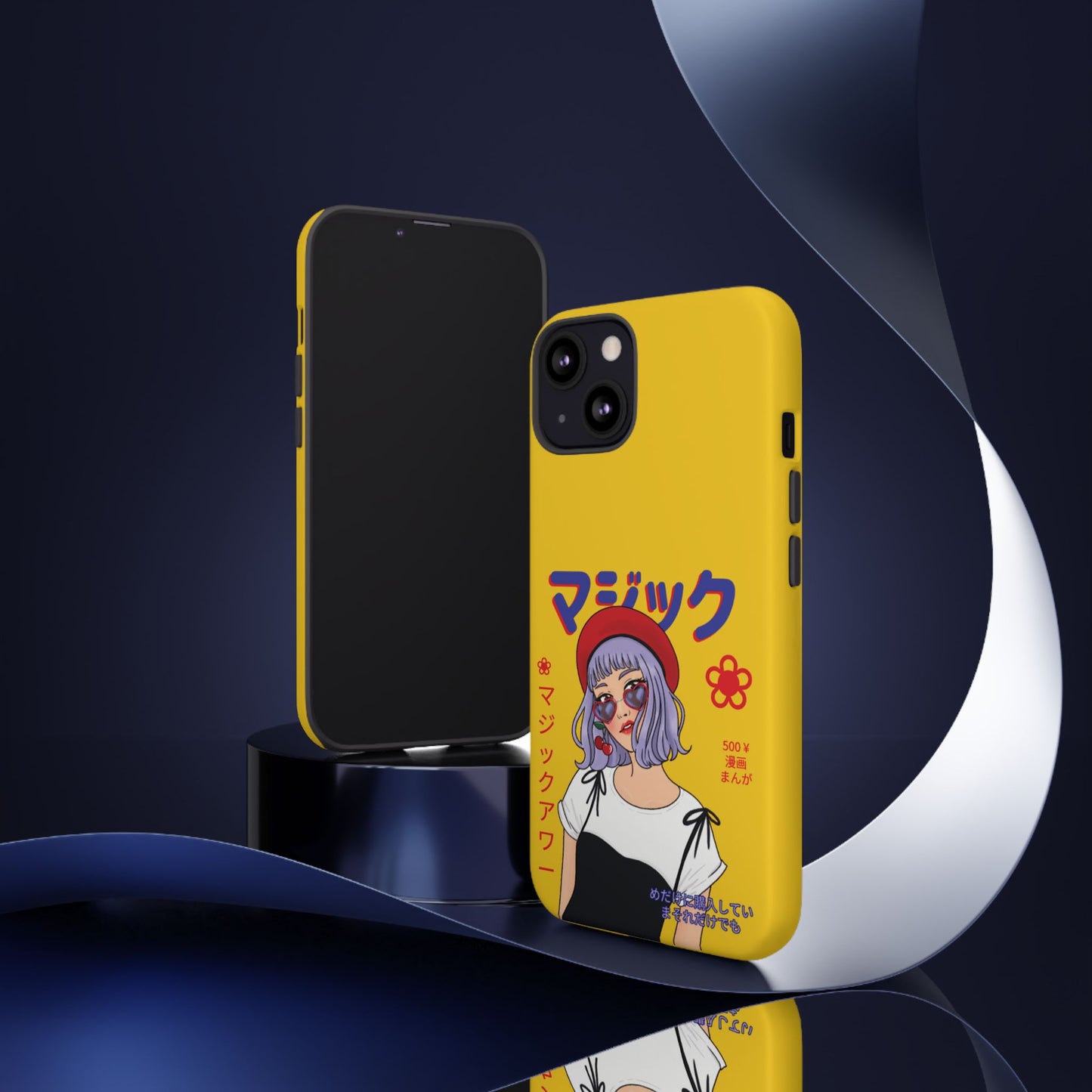 "Anime Cool Girl" Yellow Phone Cases – Bold, Stylish & Made for Any Phone! 💛✨ Pick Your Perfect Fit! -  iPhone, Samsung Galaxy, and Google Pixel