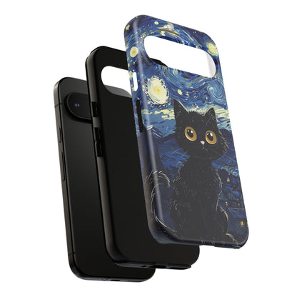 Cat under the stars, cute phone cases, Extra durable, Tough Cases, Pick your size