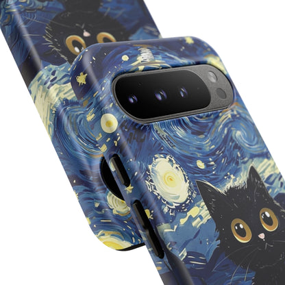 Cat under the stars, cute phone cases, Extra durable, Tough Cases, Pick your size