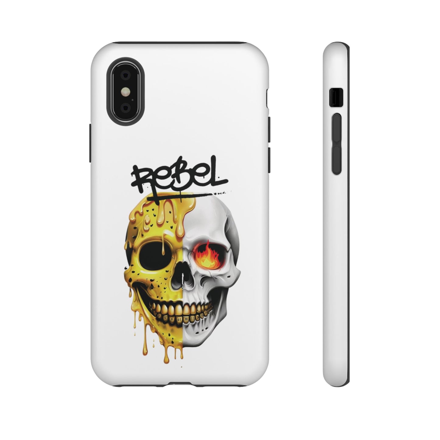 Rebel Skull Phone Case - White