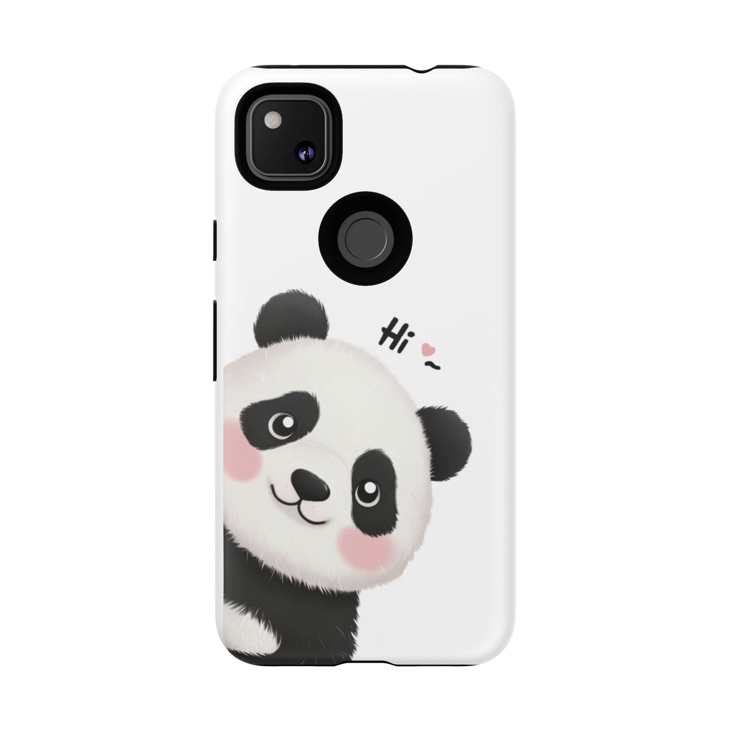 "Hi Cute Panda" Phone Case for iPhone, Samsung Galaxy, and Google Pixel devices