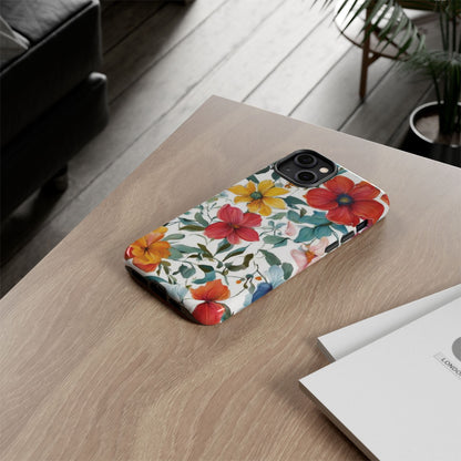 Floral Phone Cases for  iPhone, Samsung Galaxy, and Google Pixel devices - Double layers for extra durability and protection