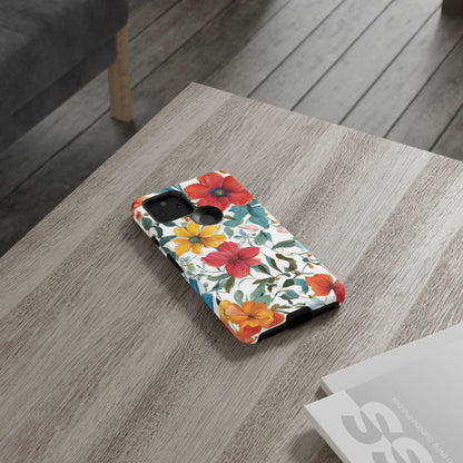 Floral Phone Cases for  iPhone, Samsung Galaxy, and Google Pixel devices - Double layers for extra durability and protection