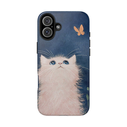 Cute Cat & Butterfly iPhone Case