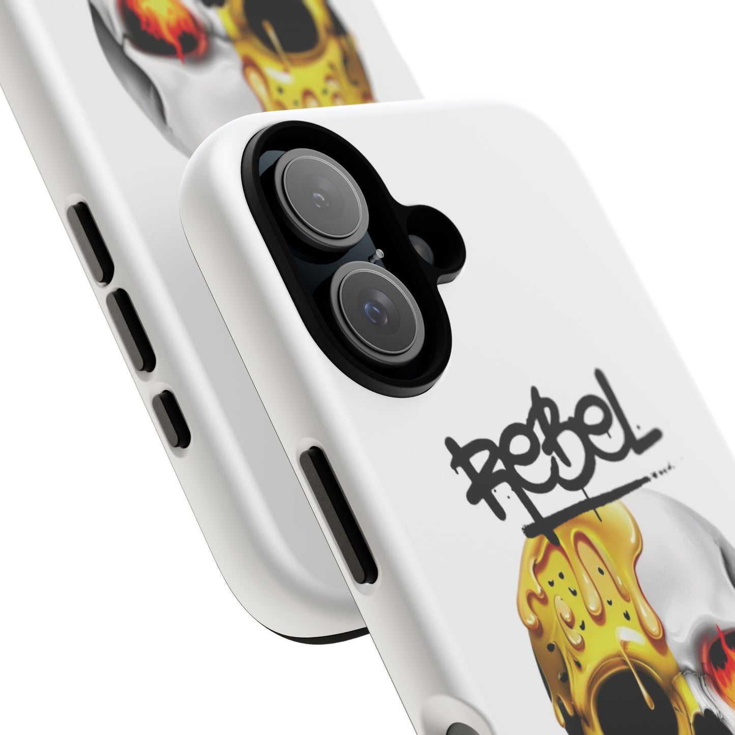 Rebel Skull Phone Case - White