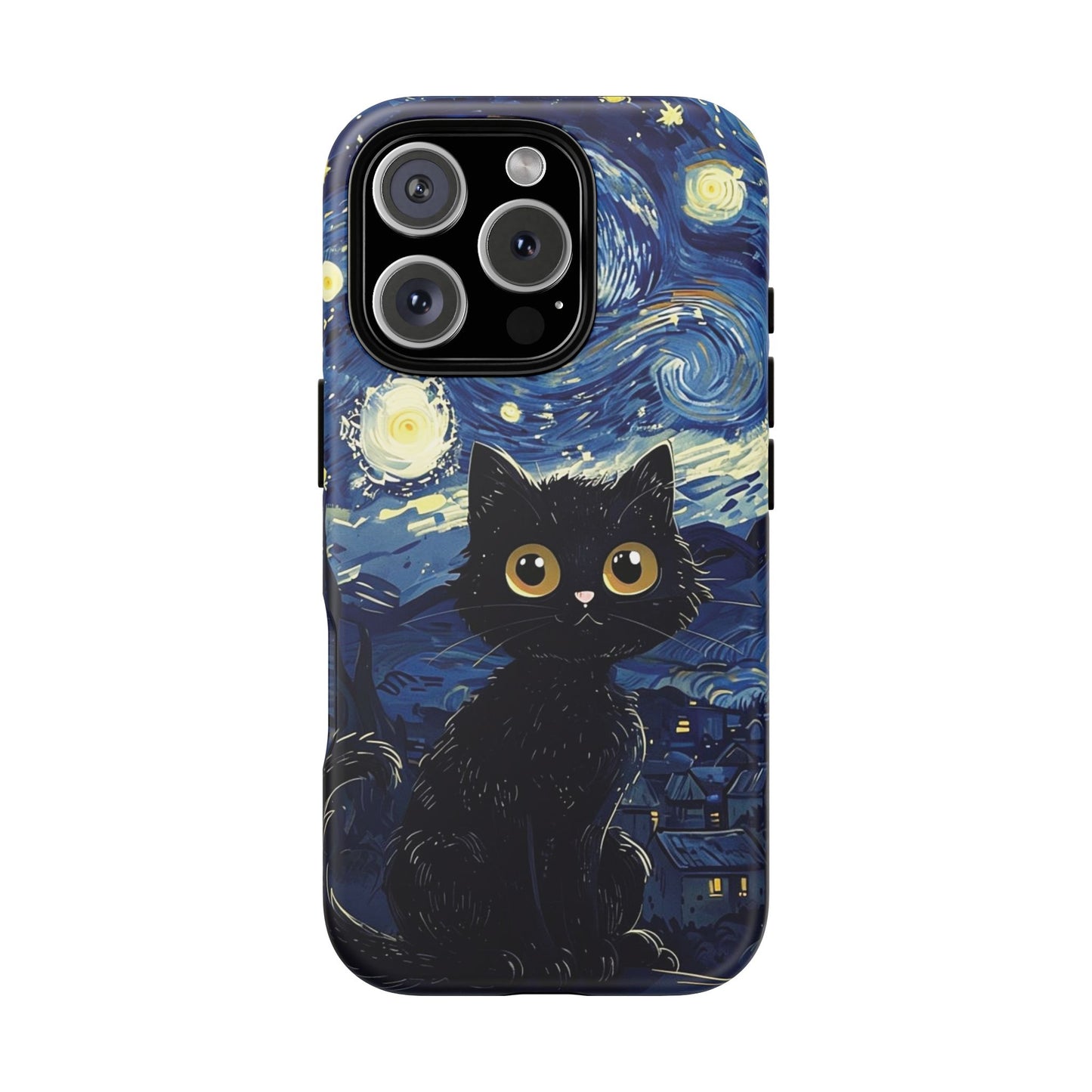 Cat under the stars, cute phone cases, Extra durable, Tough Cases, Pick your size