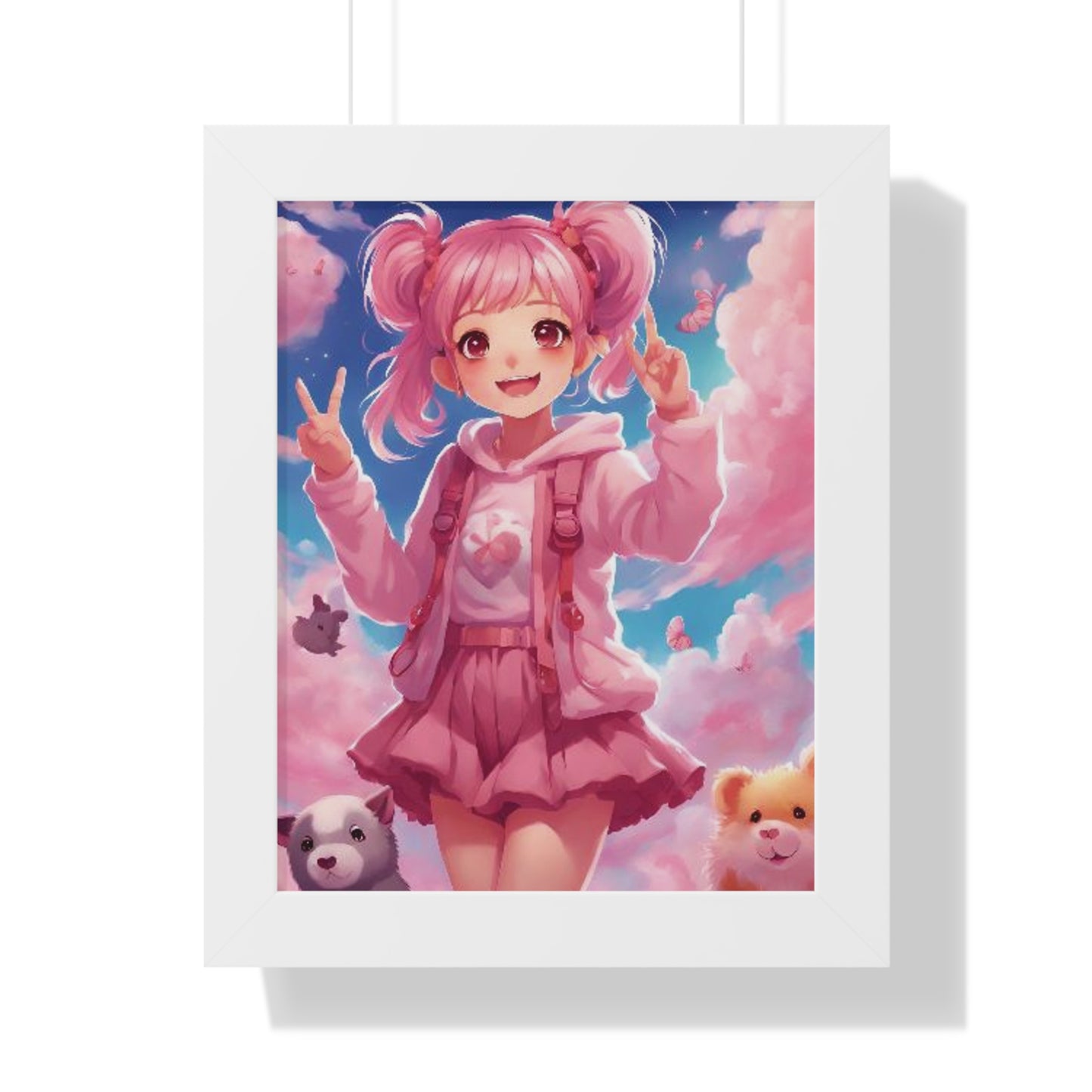 Anime, Cute girl Picture and Frame Vertical Poster