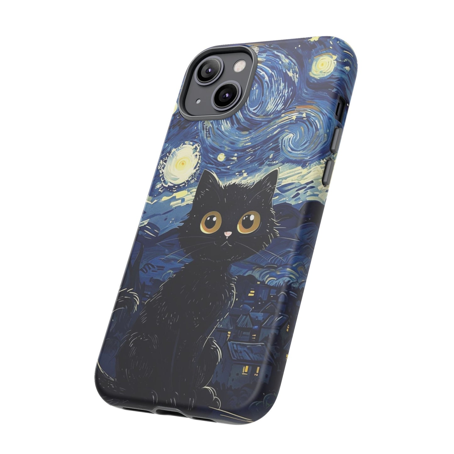 Cat under the stars, cute phone cases, Extra durable, Tough Cases, Pick your size