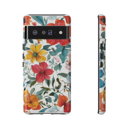 Floral Phone Cases for  iPhone, Samsung Galaxy, and Google Pixel devices - Double layers for extra durability and protection