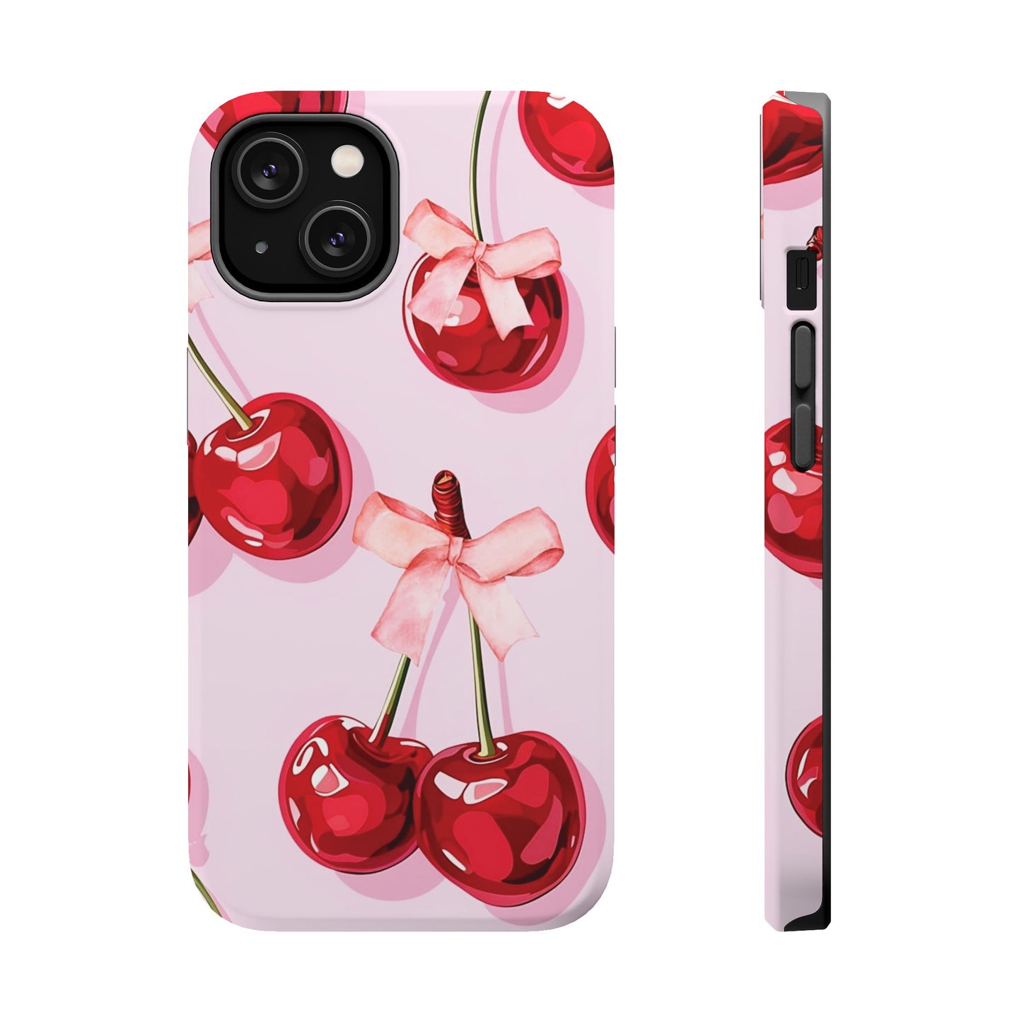 Cherry Ribbon Magnetic iPhone Caes - Durable, flexible, impact-resistant