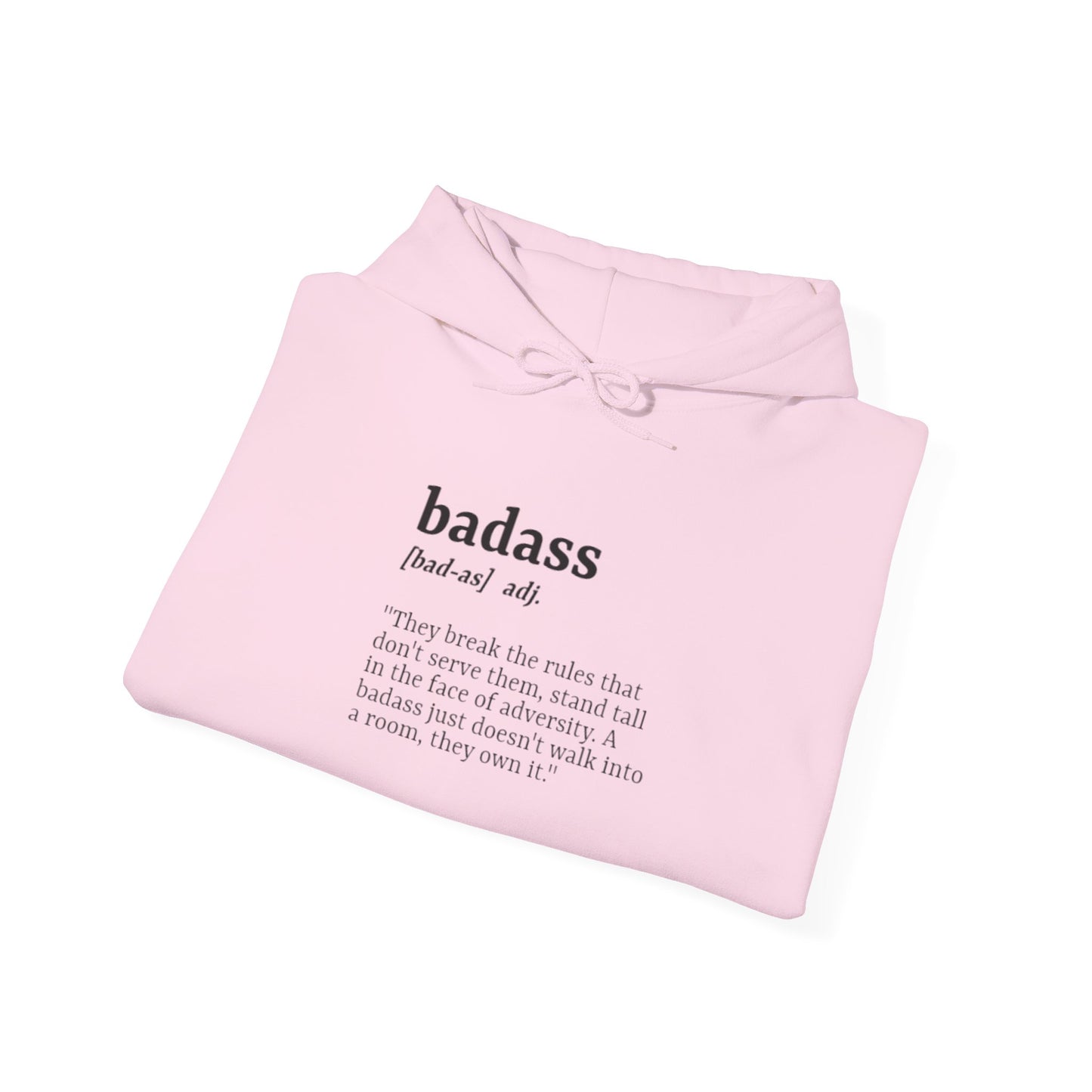 Badass Definition Hoodie – Black Text