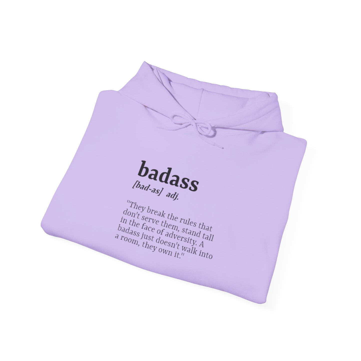 Badass Definition Hoodie – Black Text