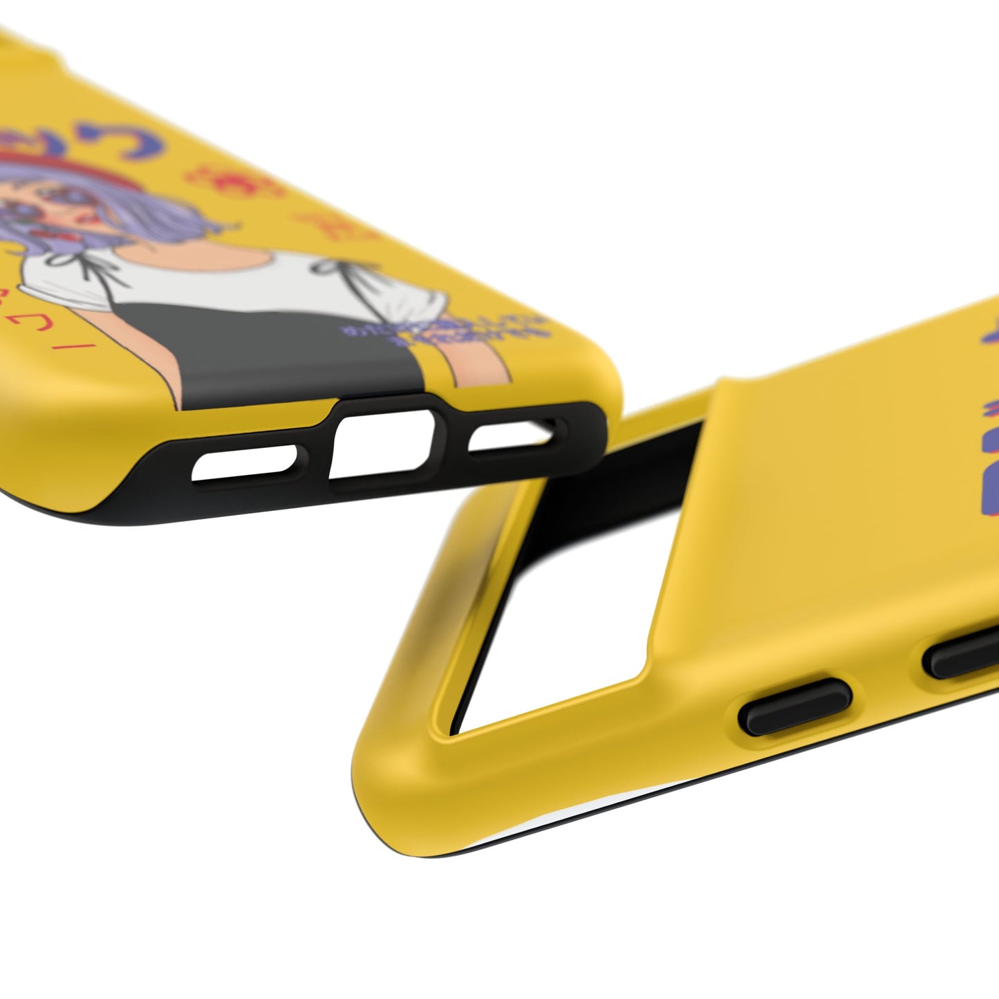 "Anime Cool Girl" Yellow Phone Cases – Bold, Stylish & Made for Any Phone! 💛✨ Pick Your Perfect Fit! -  iPhone, Samsung Galaxy, and Google Pixel