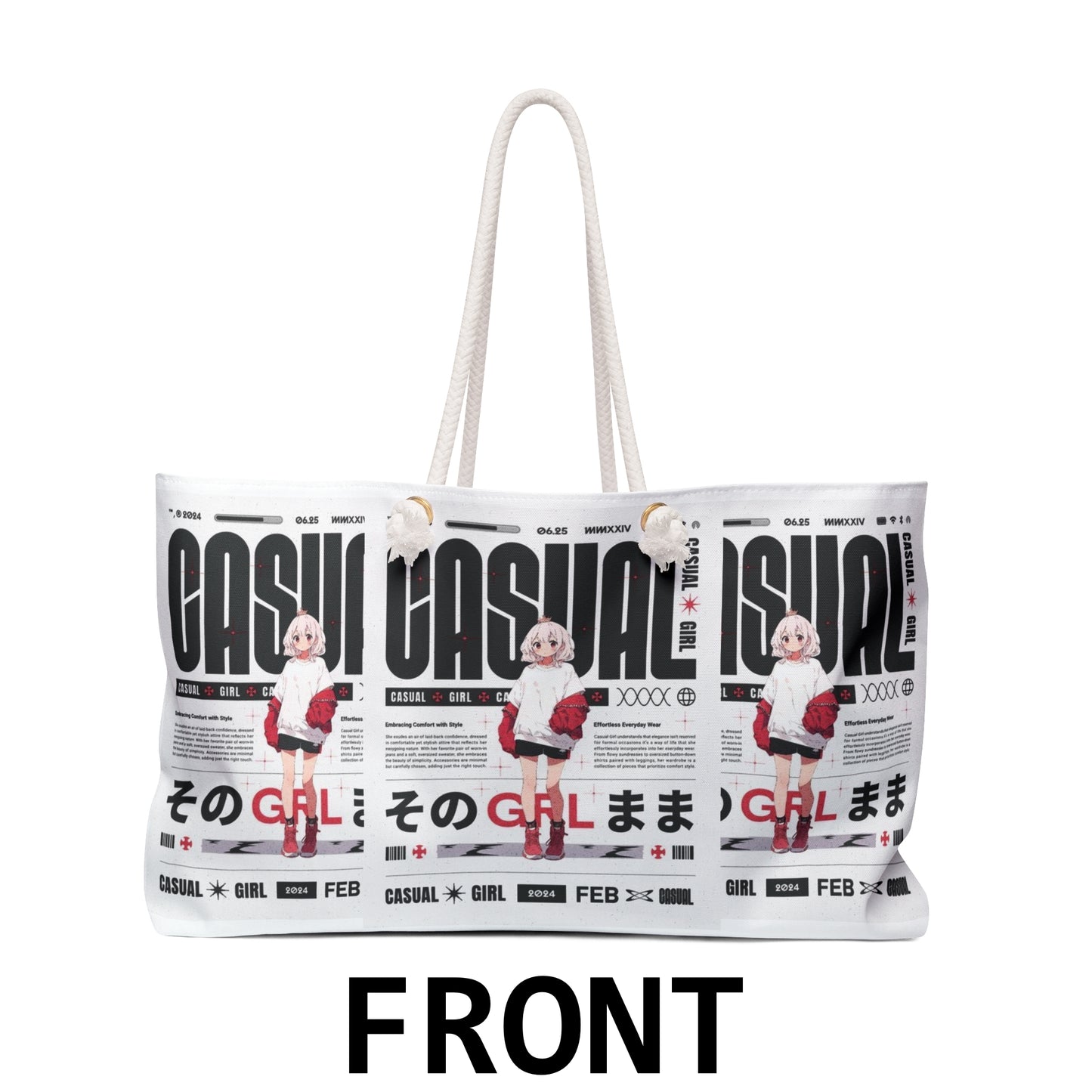 "Casual Girl" Anime - Weekender Bag And Purse