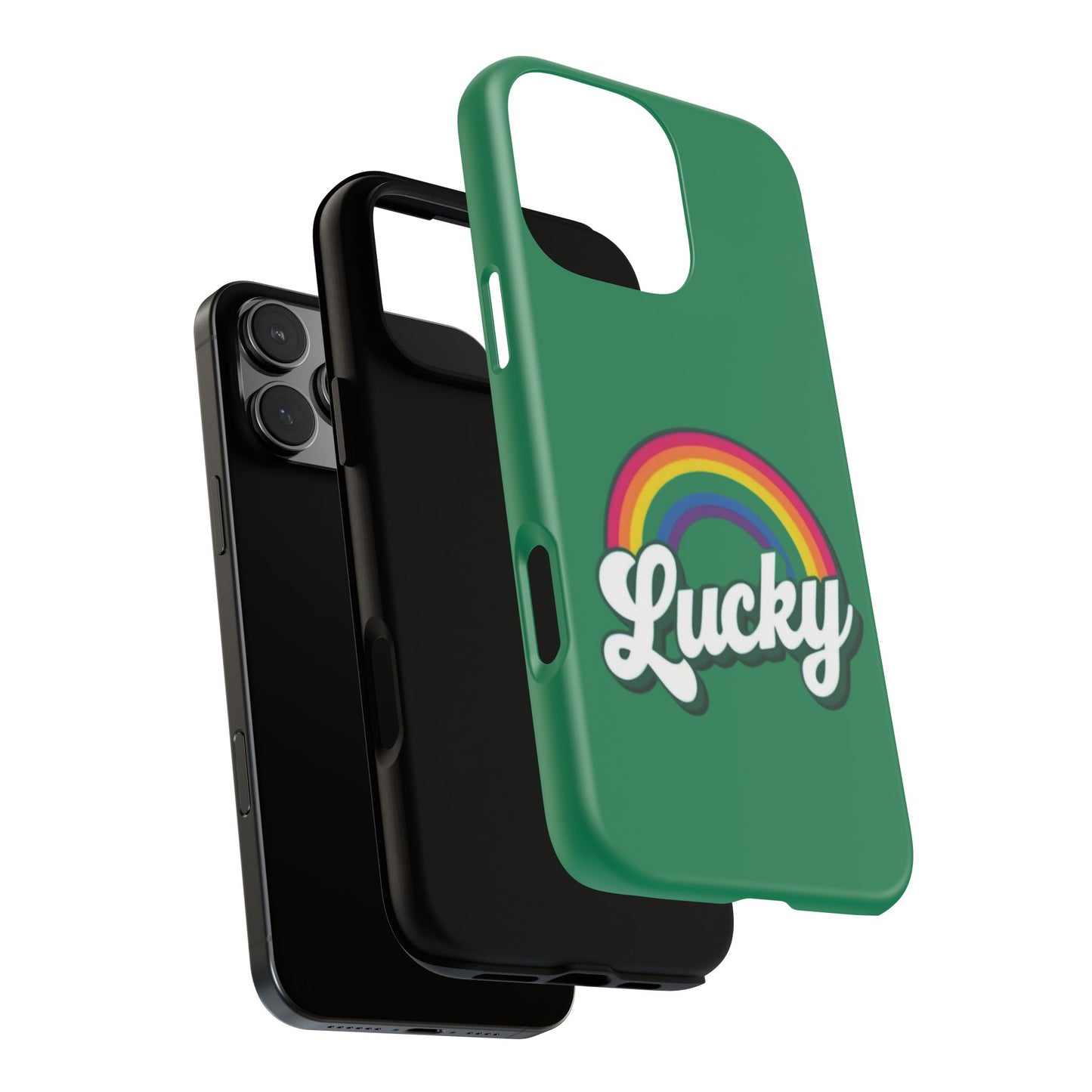 Lucky Rainbow Tough Phone Cases, iPhone, Samsung Galaxy, Google Pixel, Choose any phone model