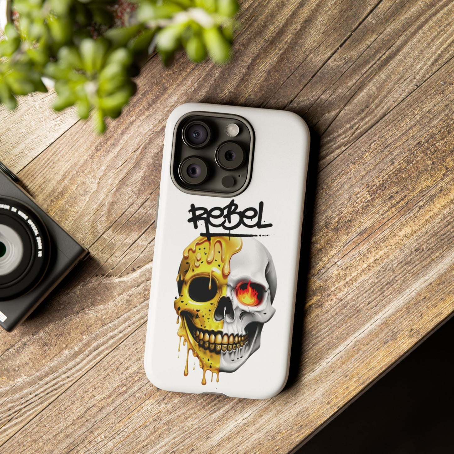 Rebel Skull Phone Case - White