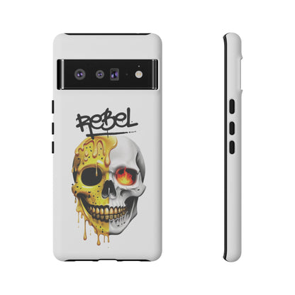 Rebel Skull Phone Case - White