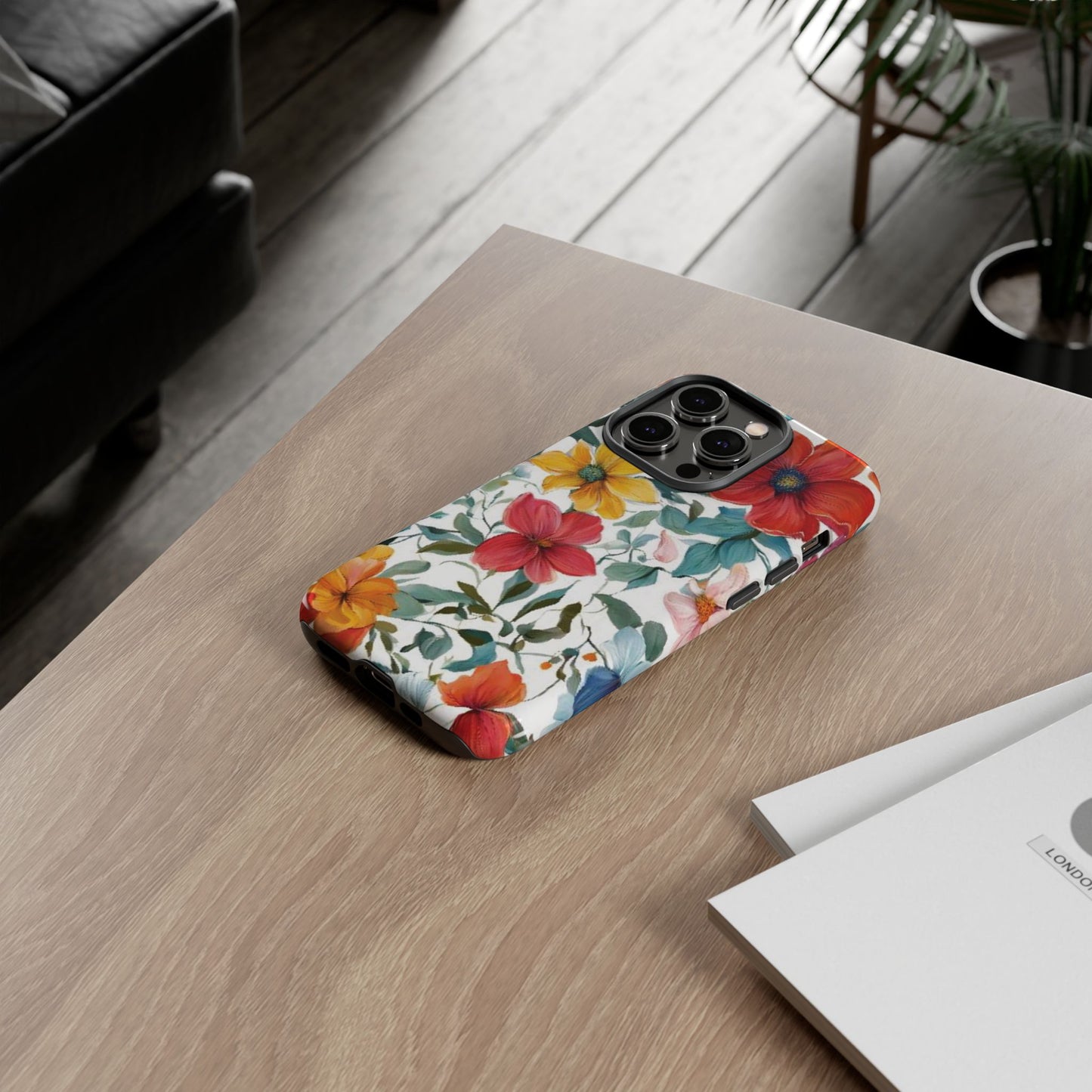 Floral Phone Cases for  iPhone, Samsung Galaxy, and Google Pixel devices - Double layers for extra durability and protection