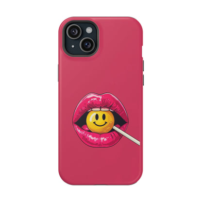 Lips & A Smiley Face Lollipop Magnetic Phone Case