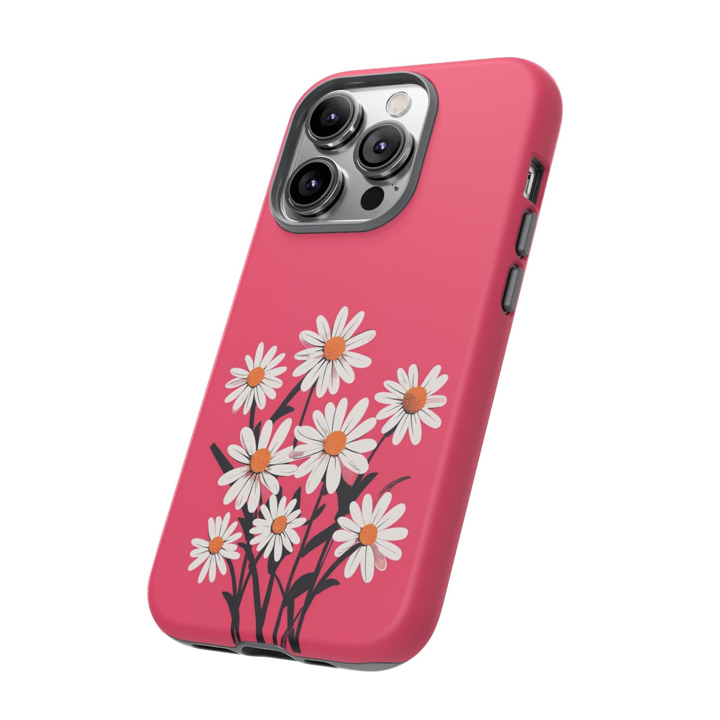 Daisy Flower Phone Case - Vibrant Pink Daisy Design