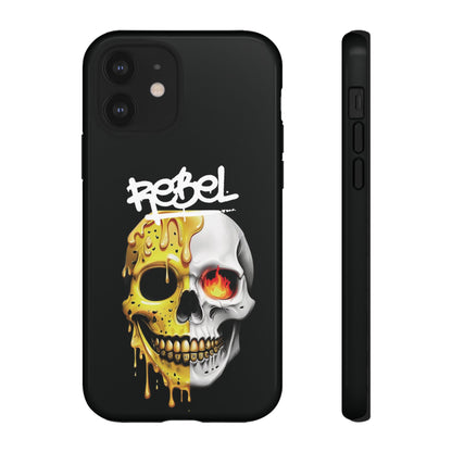 Rebel Skull Phone Case - Black