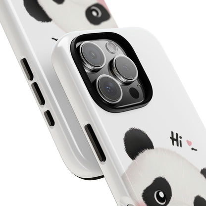 "Hi Cute Panda" Phone Case for iPhone, Samsung Galaxy, and Google Pixel devices