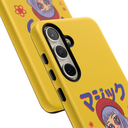 "Anime Cool Girl" Yellow Phone Cases – Bold, Stylish & Made for Any Phone! 💛✨ Pick Your Perfect Fit! -  iPhone, Samsung Galaxy, and Google Pixel