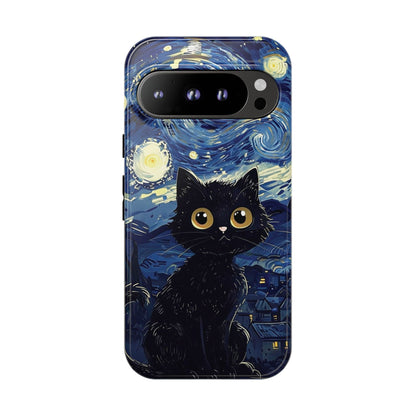 Cat under the stars, cute phone cases, Extra durable, Tough Cases, Pick your size