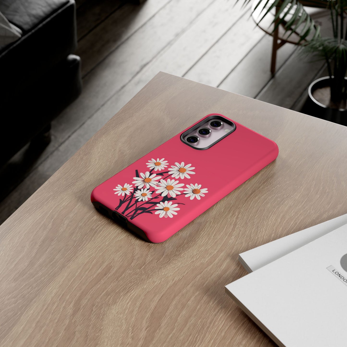 Daisy Flower Phone Case - Vibrant Pink Daisy Design