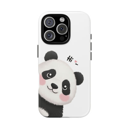 "Hi Cute Panda" Phone Case for iPhone, Samsung Galaxy, and Google Pixel devices