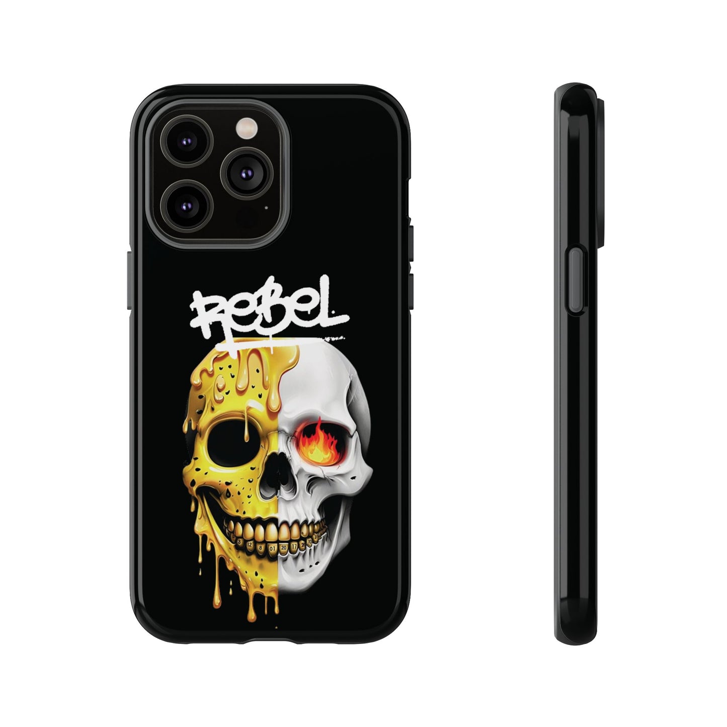 Rebel Skull Phone Case - Black