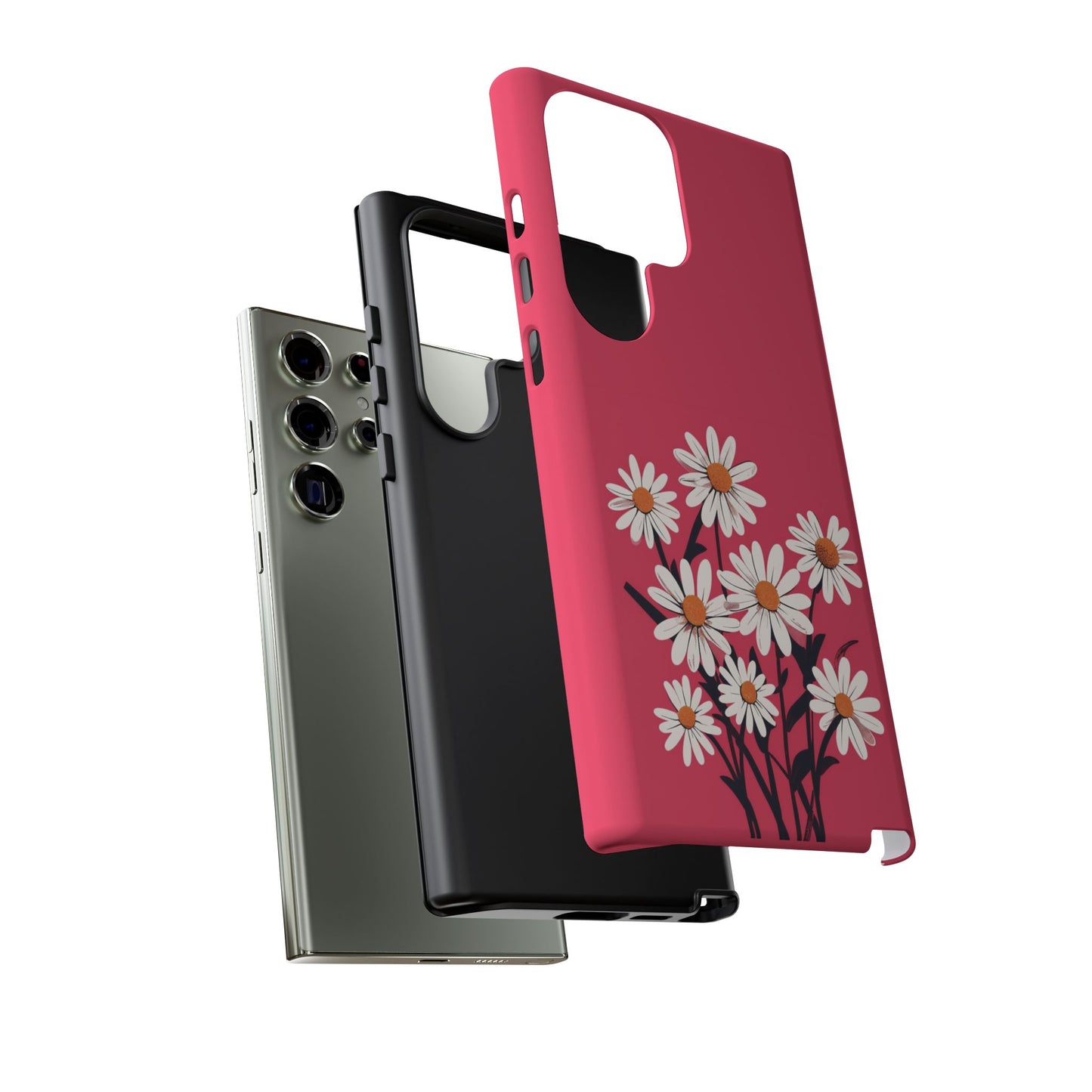 Daisy Flower Phone Case - Vibrant Pink Daisy Design