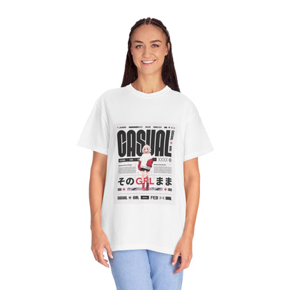 "Casual Girl", Women's and Men's Anime T-shirt