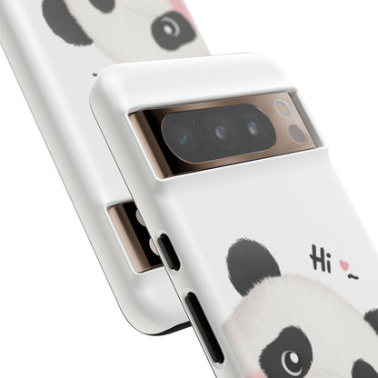 "Hi Cute Panda" Phone Case for iPhone, Samsung Galaxy, and Google Pixel devices