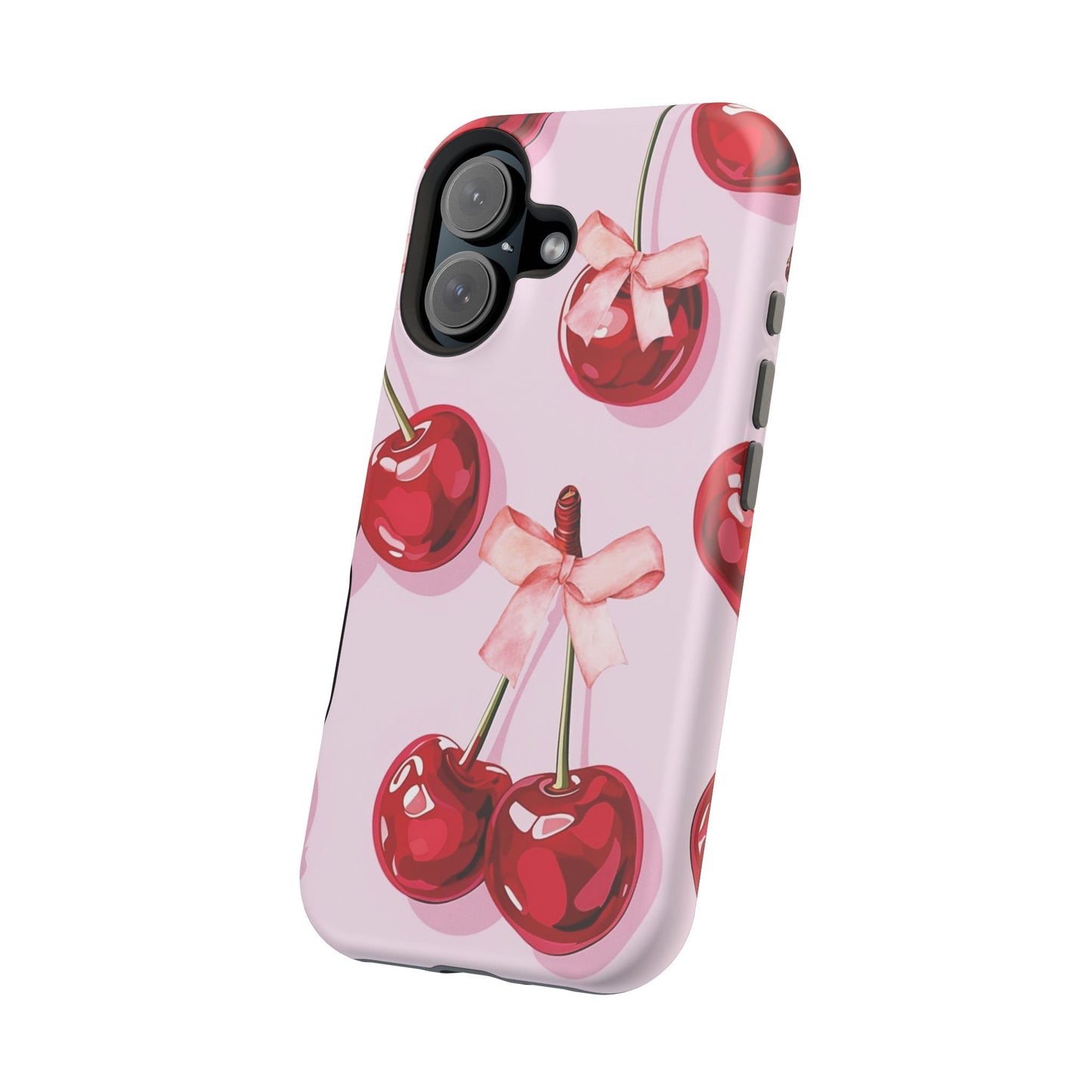 Cherry Ribbon Magnetic iPhone Caes - Durable, flexible, impact-resistant