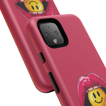 Lips & A Smiley Face Lollipop Phone Case