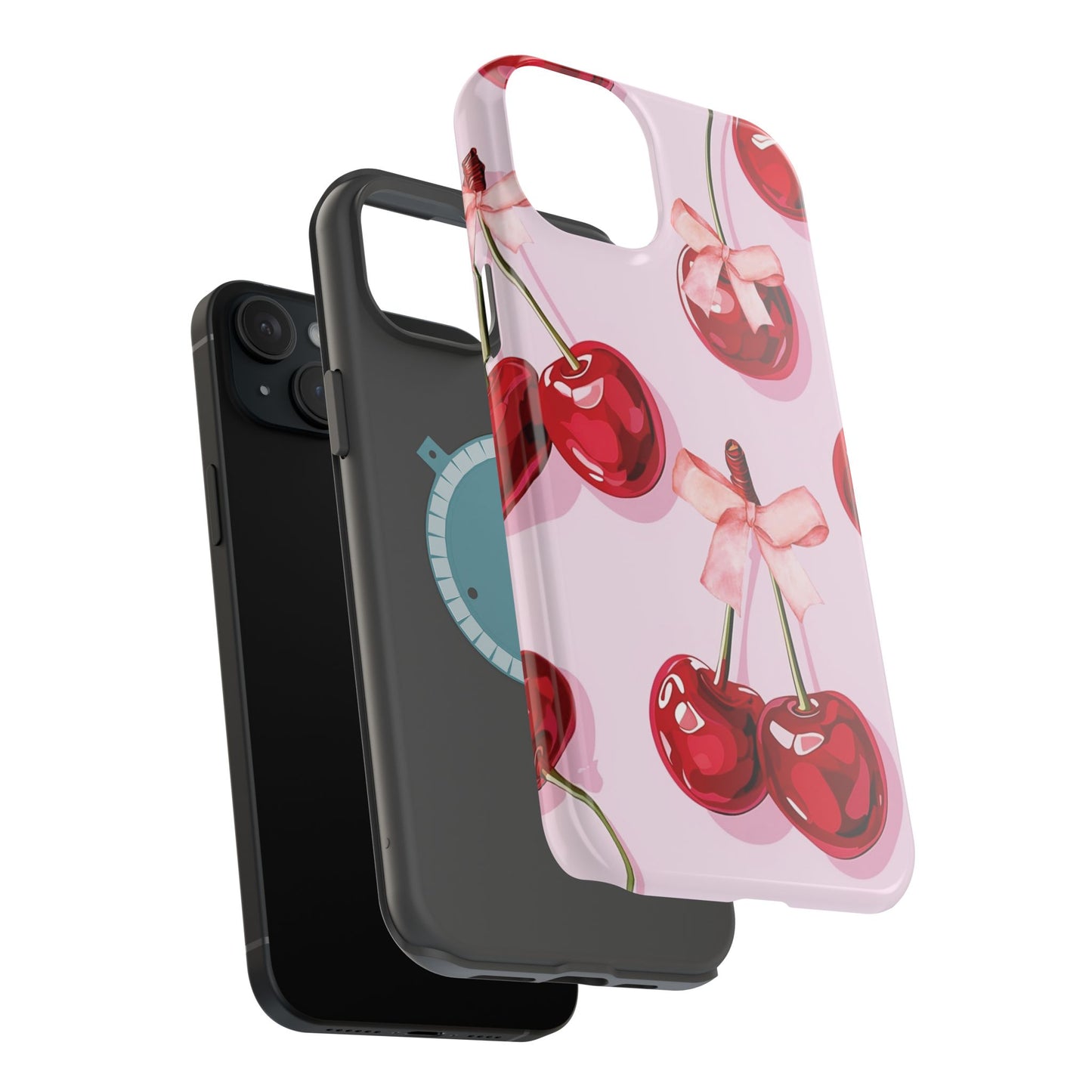 Cherry Ribbon Magnetic iPhone Caes - Durable, flexible, impact-resistant