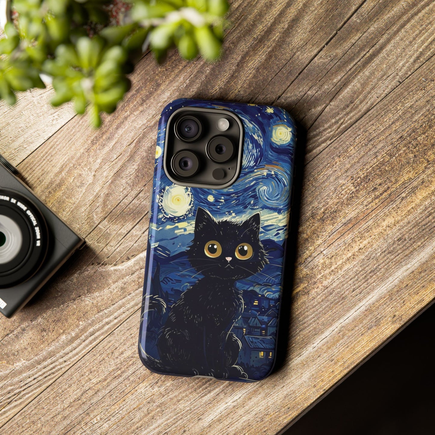 Cat under the stars, cute phone cases, Extra durable, Tough Cases, Pick your size