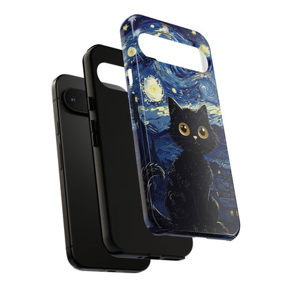 Cat under the stars, cute phone cases, Extra durable, Tough Cases, Pick your size