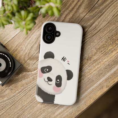 "Hi Cute Panda" Phone Case for iPhone, Samsung Galaxy, and Google Pixel devices