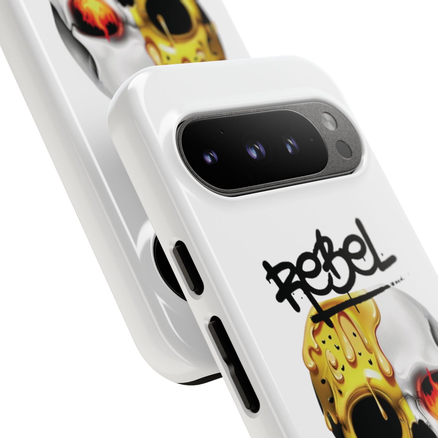 Rebel Skull Phone Case - White