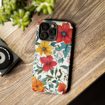 Floral Phone Cases for  iPhone, Samsung Galaxy, and Google Pixel devices - Double layers for extra durability and protection